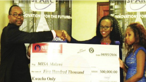 Sparc Systems donates  to Misa-Malawi for WPFD
